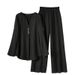 Women's Autumn Style Two Piece Clothing Set Long Sleeved Top And Loose Fitting Trousers_ecoleips.com