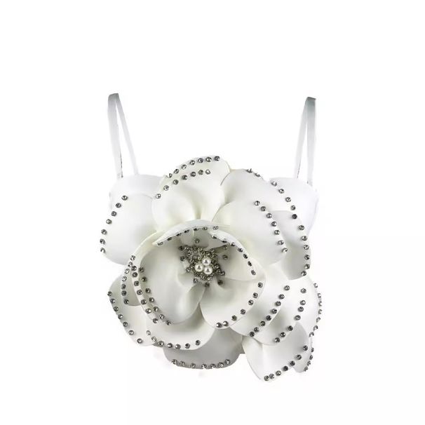 Women's Clothing New Large Flower Multi Layer Beading Advanced Design Herringbone Bra Hot Girl Wear Sexy Sweet Suspenders_ecoleips.com