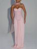 Women's Clothing Sexy Strapless High Waist Slim Fit Solid Color Dress Hot Girl_ecoleips.com