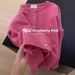 Pink Knitted Cardigan Women's Soft Glutinous Milk Fufu Lazy Sweater Jacket Autumn Winter New High Quality Guangzhou Thirteen Hong_ecoleips.com