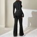 WG203 Cross-Border High-Waisted Butt-Lifting Slimming Sports Fitness Casual Dance Yoga Slim Fit Wide-Leg 2-Piece Women's_ecoleips.com