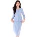 Women's Professional Blazer And Skirt Set Elegant On-Camera TV Host Suit Luxury Workwear for Jewelry Stores And Beauty Salons_ecoleips.com