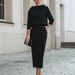 Women's Clothing Fashionable Urban Commuting Two Piece Set Skirt And Top For Formal & Casual For Women Round Neck_ecoleips.com