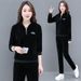 Women's Corduroy Sportswear Set Casual Loose Fit Plus Size Fashionable Two Piece Spring Autumn 2025_ecoleips.com