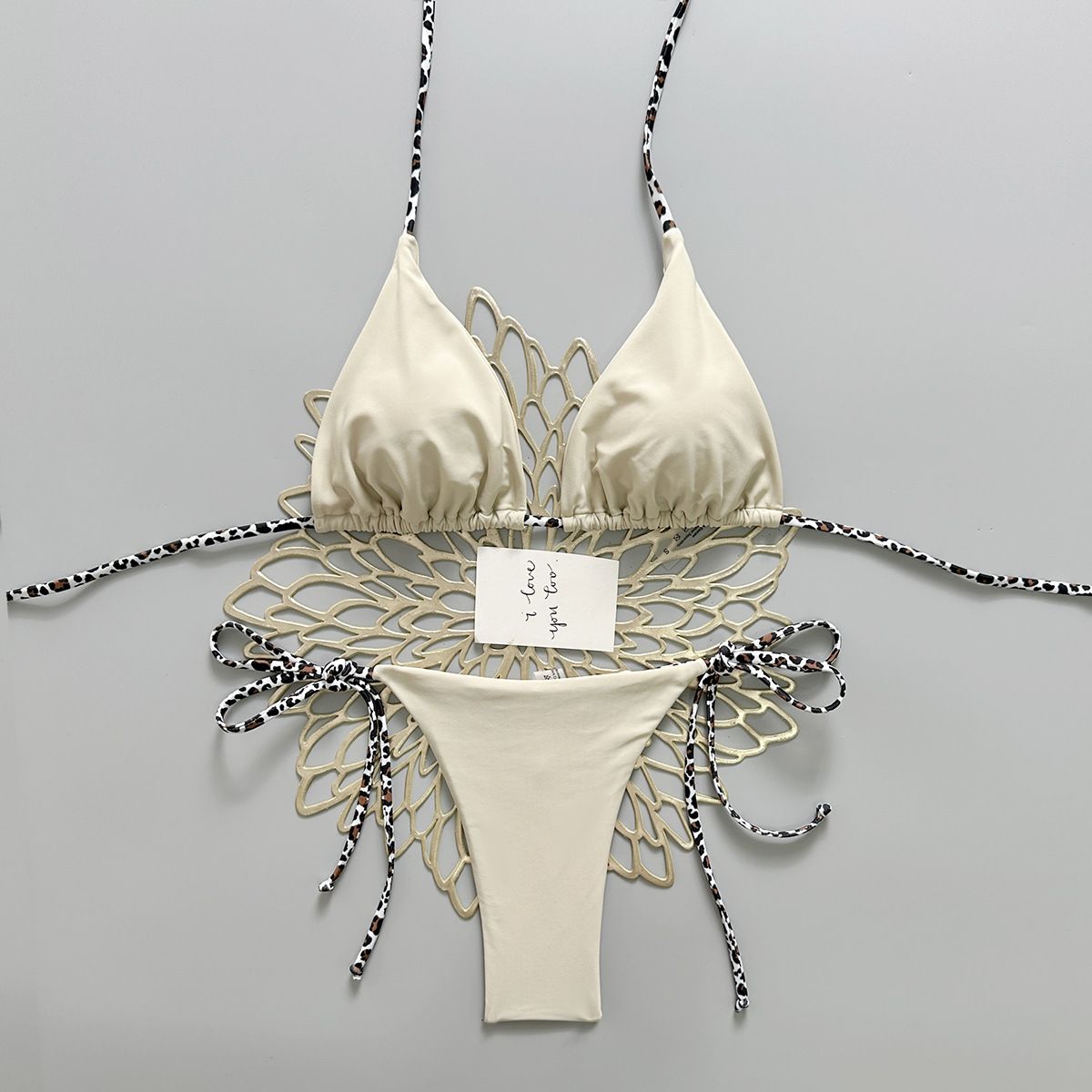 Women's Clothing Bikini Strappy Backless High End Swimsuit Sexy Two Piece Set For Vacation For Formal & Casual For Women_ecoleips.com
