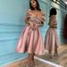 Women's Clothing new women's spring simple and elegant long slim sequined off shoulder banquet evening dress_ecoleips.com