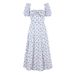 Women's Clothing New Printed French Floral Backless Slim Fit Sling Slit Dress For Women_ecoleips.com