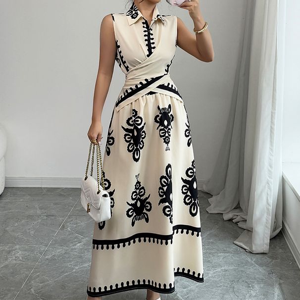 Women's Clothing New Holiday Style Sleeveless Shirt Strappy Skirt Two Piece Suit_ecoleips.com
