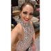 2025 Spring/Summer New Women's Sleeveless Halter Gold Sequin Bodycon Prom Dress With Small Train_ecoleips.com