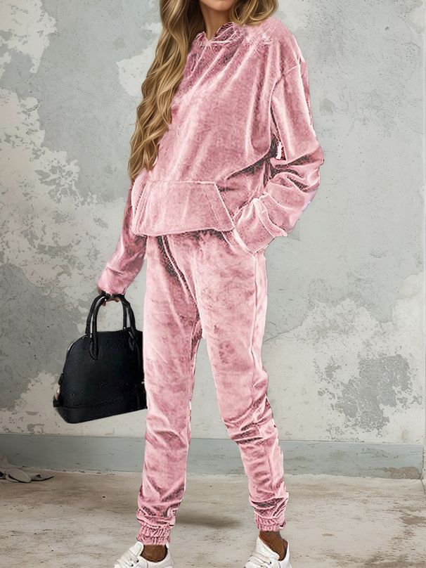 Women's Clothing Women's Velvet Long Sleeve Casual Suit Autumn/Winter Style Fashion For Formal & Casual For Women_ecoleips.com