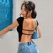 Voya 2026 Summer European And American Sexy Spicy Girl Style Solid Color T-shirt Women's One Word Neck Bareback Slim Short Sleeve T-shirt_ecoleips.com