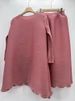 Women's Clothing Plus Size Women's Two Piece Tops Loose Cropped Pants Pleated Slim Suit_ecoleips.com