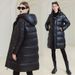 Women's Clothing Black And Gold Cotton Long Cotton Jacket With Heating Lining Couple's Northern Cold Resistant Coat Wholesale_ecoleips.com