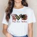 Independent Brand Fashion Plus-size Peace And Love Themed Women's Summer T-shirt_ecoleips.com