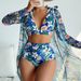 Women's Clothing Newhigh End Fashion Sexy Multi Color Printed Bikini Bikini Three Piece Women's Swimsuit_ecoleips.com