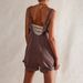 Women's Clothing New Pocket Sling Adjustable Strap Washed Denim Jumpsuit Shorts_ecoleips.com
