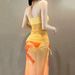 Women's Three Piece Bikini Swimsuit Set with Long Skirt Slim Fit Fashionable Print for Beach Vacation Wholesale_ecoleips.com