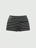 Women's American Style Striped Color-Block Casual Hot Pants Summer Retro Rhinestone Shorts Home Wear_ecoleips.com
