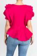 Solid Ruffle Short Sleeve Mini Dress For Women Summer New Arrival_ecoleips.com