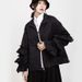 Aria Basics 2025 Autumn Design Jacket With 3D Decoration Ruffled Puff Sleeves Warm Women's European And American Trendy Brand_ecoleips.com
