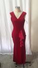 Velvet one-shoulder slit sexy V-neck dress autumn temperament long skirt for women_ecoleips.com