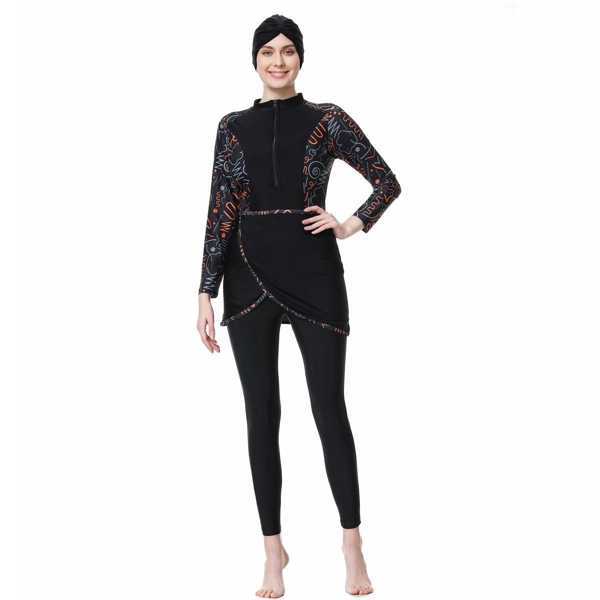 Women's Clothing Three Piece Floral Sunscreen Swimsuit_ecoleips.com