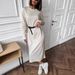 Women's Base Layer Mid Length Dress Autumn/Winter New Long Sleeve Flowing Bodycon Skirt_ecoleips.com