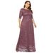 Hot Selling Plus Size Women's Clothing New Lace Pocket Evening Dress Bridesmaid Dress_ecoleips.com
