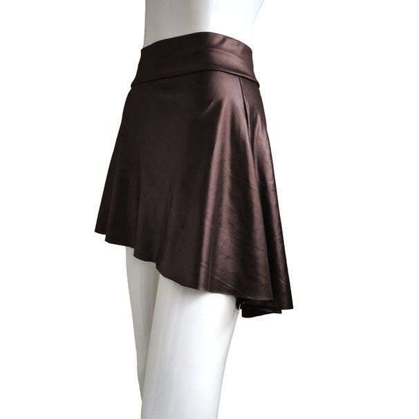 Verve Women's Fashion Waist-Cinching Irregular Hem Short Front Long Back Sexy Skirt_ecoleips.com