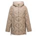 Women's Clothing Mid Length Diamond Patterned Collarless Lightweight Down Jacket For Women, Niche, Small Fragrance Style, Short Cotton Jacket_ecoleips.com
