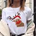 Merry Christmas Tree Santa Claus Trendy Fashion Base Shirt Casual Plus Size Short Sleeve T-Shirt For Women European And_ecoleips.com