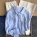 French Linen Shirt For Women - Summer Lightweight Loose Fit Long Sleeve Boho Chic Cotton Linen Top_ecoleips.com