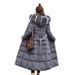 Long For Women Large Fur Collar, Winter Coat With Loose Belt, New Thickened Down Cotton Jacket_ecoleips.com
