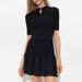 Women's Clothing Black Knitted Dress Female Spring And Autumn New Design Hollow Pleated Skirt_ecoleips.com