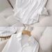plus Size Women's Classic Shirt Lapel Collar Long Sleeves Comfortable Office Casual Wear for Curvy Figures_ecoleips.com