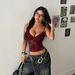 2026 New V-Neck Lace Suspender Slim Fit Perspective Sexy Halter Vest_ecoleips.com