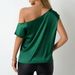 Women's Clothing Women's Satin Shirt Imitation Silk Irregular Off Shoulder Top Spring Summer Real Photos Style Blouse_ecoleips.com