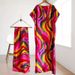 Spring Summer Beach Vacation Women's Loose Robe Scarf Imitation Silk Sun Protection Cover up plus Size Clothes_ecoleips.com