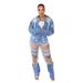 Women's Clothing Denim Jacket Women's Fashion Pearl Chain Handmade Beaded Denim Jacket_ecoleips.com