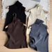 K Casual Lazy Sweater Set For Women, New High-neck Vest With Half-length Skirt, Inner Three-piece Set. No Bag_ecoleips.com