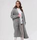 Women's Clothing New Cardigan Solid Color Women's Knitted Sweater Women's Loose Medium And Long_ecoleips.com