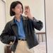 Short PU Leather For Petite Women, 2026 New Street Style Biker Jacket With Hong Kong-inspired Design And American-style_ecoleips.com