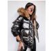 Winter Hooded Slim Short Cotton Jacket Bright PU Solid Color Fashionable Warm Zipper Cotton Jacket_ecoleips.com