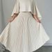Spring Women's Solid Color Slim Fit Suit Round Neck Pleated Waist = Casual Pant Set For Ladies_ecoleips.com