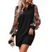 Women's round Neck Lace Dress Long Sleeve Spring Summer New Clothing_ecoleips.com