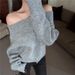 Korean Retro Zipper Knitted Cardigan Off-Shoulder Sweater Coat Greek Aesthetic Atmosphere High-End Slimming_ecoleips.com