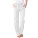 Women's Clothing Solid Color Cotton And Linen Drawstring Loose Casual Wide Leg Trousers_ecoleips.com