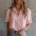 Spring/Summer Women's Loose Lace Casual Shirt Short Sleeve Style Clothing For Women_ecoleips.com