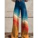 Cross-Border Foreign Trade Women's Plus Size Denim Hot-Selling 3D Printed Casual Wide-Leg Flared_ecoleips.com