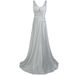 Women's Clothing Color Lace Splicing Suspenders Hollow Backless Dress Toast Wedding Dress Long Skirt_ecoleips.com